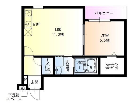 フジパレス住吉遠里小野Ⅲ番館の物件間取画像